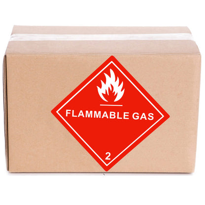 Hybsk Hazard Class 2 D.O.T. Flammable Gas Labels 4x4 Inch Square 100 Adhesive Labels