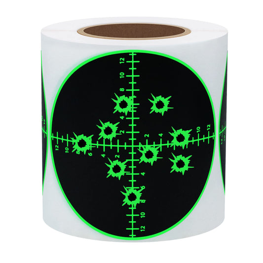 Hybsk Splatter Target Stickers 3 inch Reactive Targets for Shooting with Fluorescent Green Impact, Shooting Targets for BB Pellet Airsoft Guns