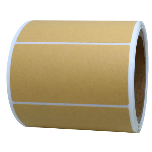 Hybsk 2x4 inch Rectangle Kraft Paper Stickers Packaging Sealing Total 200 Labels Per Roll