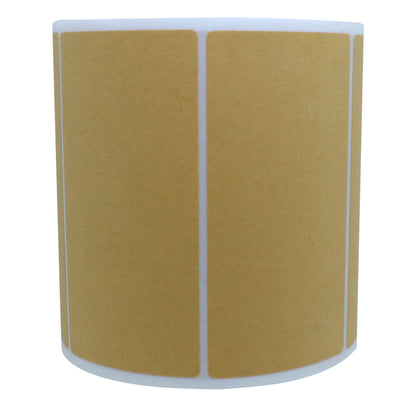 Hybsk 2x4 inch Rectangle Kraft Paper Stickers Packaging Sealing Total 200 Labels Per Roll