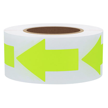 Hybsk Fluorescence Green Arrow Stickers Total 500 Labels Per Roll