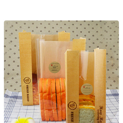 Hybsk Kraft Handmade with Love Stickers with Lines for Writing 2 Inch Round Total 300 Labels Per Roll