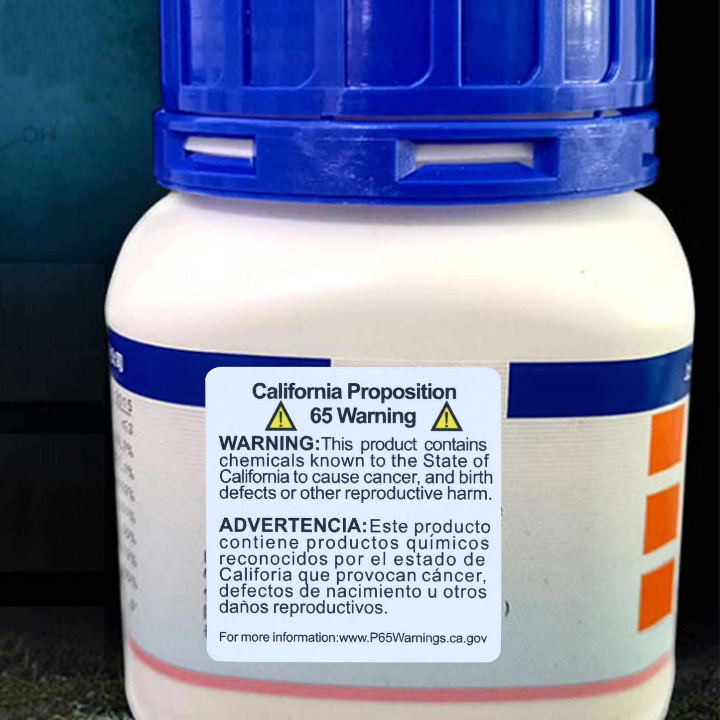 Hybsk California Proposition 65 Warning Labels, 1.5x1.5 Inch 500 Labels, Self Adhesive Chemicals Notice Stickers, P65 Health Alert Sign