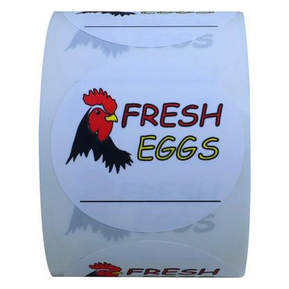 Hybsk Fresh Eggs 2 Inch Round Farm Fresh Produce, Farm Fresh, Farmers Market Packaging, Egg Carton Labeling, Hobby Farm Labels 300 Stickers Per Roll