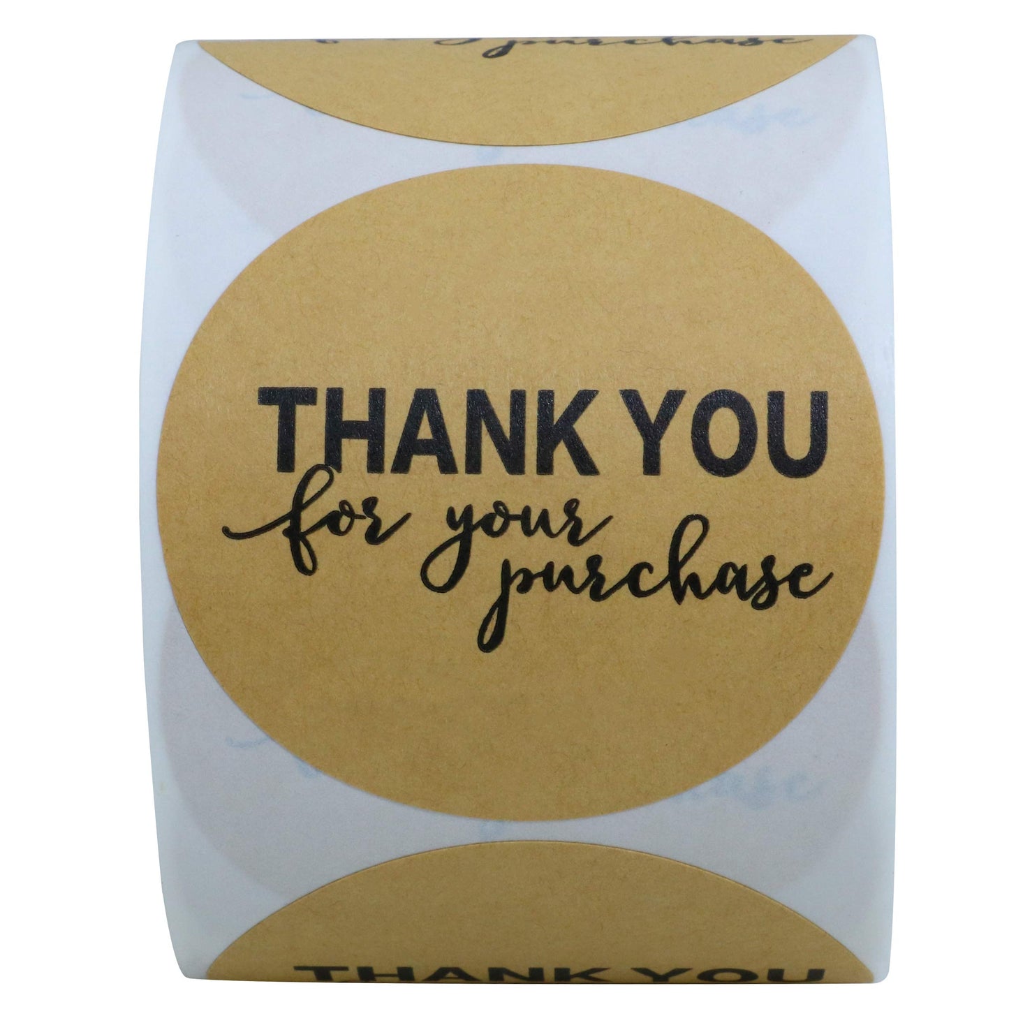 Hybsk Kraft Thank You for Your Purchase Stickers 2 inch Round 300 Labels per Roll