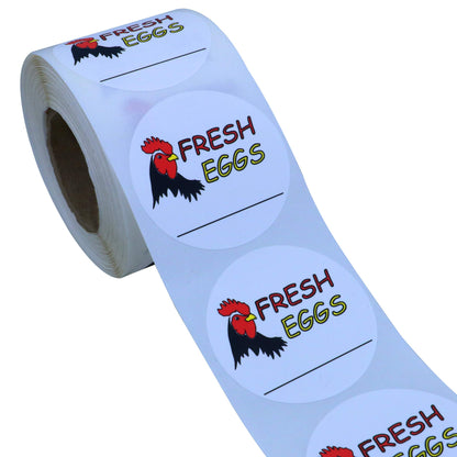 Hybsk Fresh Eggs 2 Inch Round Farm Fresh Produce, Farm Fresh, Farmers Market Packaging, Egg Carton Labeling, Hobby Farm Labels 300 Stickers Per Roll