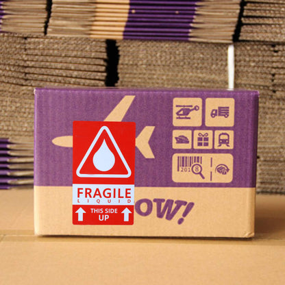 Hybsk 3 x 5 Fragile Liquid This Side up Pre-Printed Labels/Stickers 100 Labels per Roll