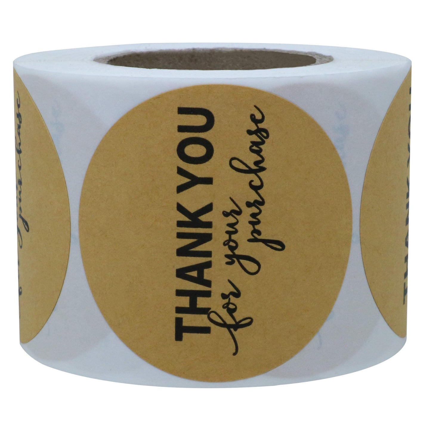 Hybsk Kraft Thank You for Your Purchase Stickers 2 inch Round 300 Labels per Roll