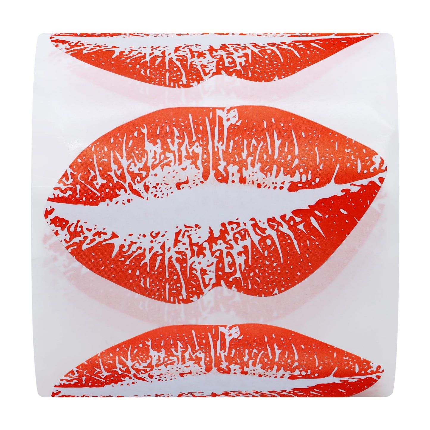 Hybsk Red Kissing Lips Removable Body Stickers Total 300 Per Roll