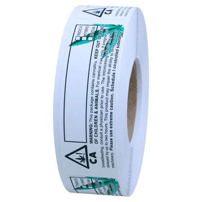 Hybsk California Universal Symbol Labels -3”x1” - 500 pcs on a Roll