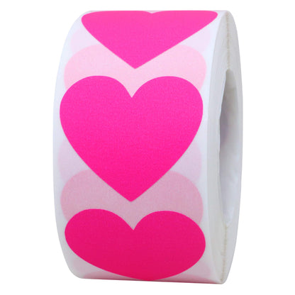 Hybsk Valentine's Day Heart Stickers Labels - Party Decorations Favors Gifts Supplies Total