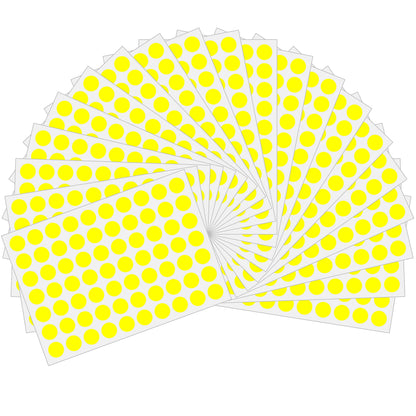 Hybsk 1400pcs Color Coding Dot Labels 10mm 20 Sheets Assorted Colors Round Coding Dot Stickers for Envelopes Paper Scrapbook -10 Colors
